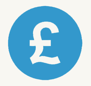 pound in a circle icon